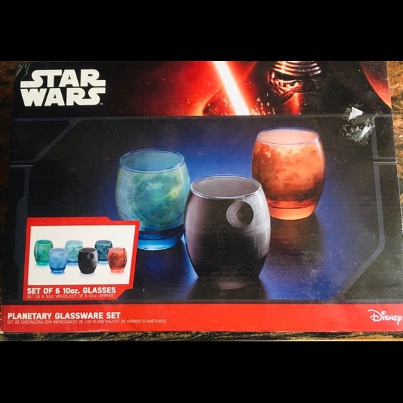 Star Wars Planetary Glass Wear Set 6 10 0z glasses NIB Please Read! - Picture 4 of 4